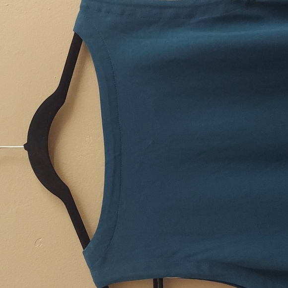 NEW LOFT M Teal Side Button Pullover Sleeveless Tank Top - Picture 9 of 11
